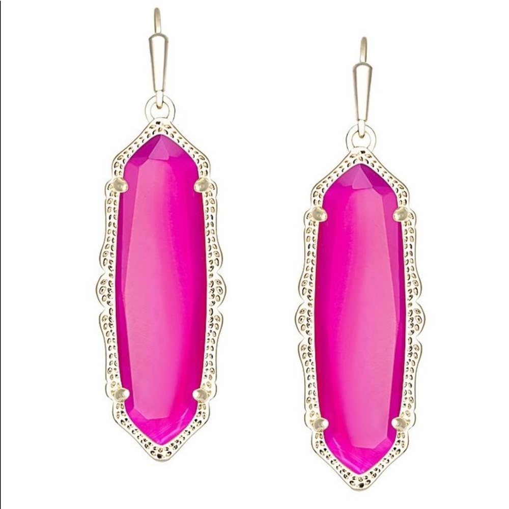 Kendra Scott Fran Earrings in Pink Agate